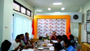 Konferensi Pers Komisi Independen Pemilihan (KIP) Kota Banda Aceh tentang Perbaikan Verifikasi Faktual Bakal Calon Perseorangan Pemilihan Gubernur/Wakil Gubernur Aceh dan Walikota/Wakil Walikota Banda Aceh Tahun 2017 di Media Center KIP Kota Banda Aceh (13/10/2016)